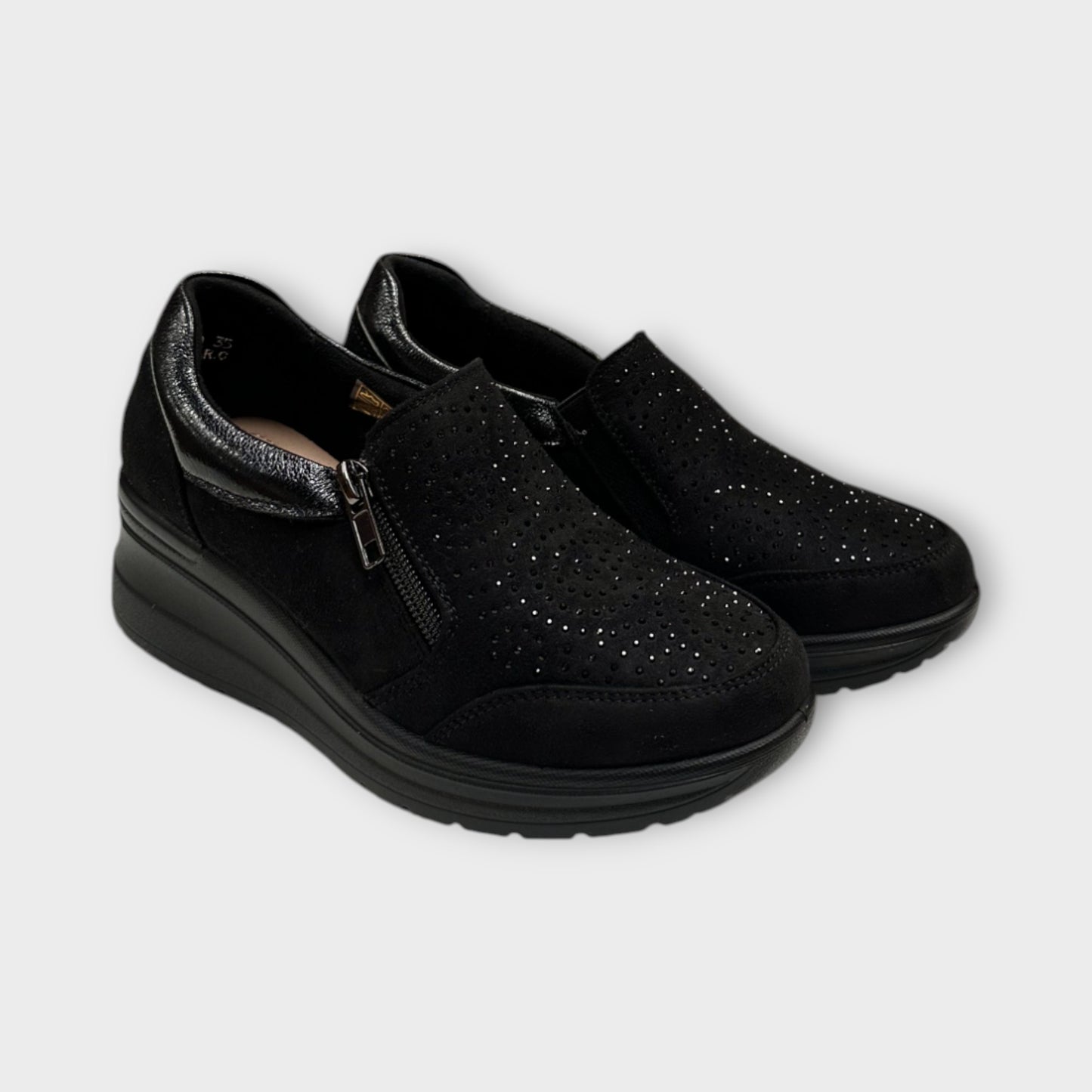Mocassino donna con zip