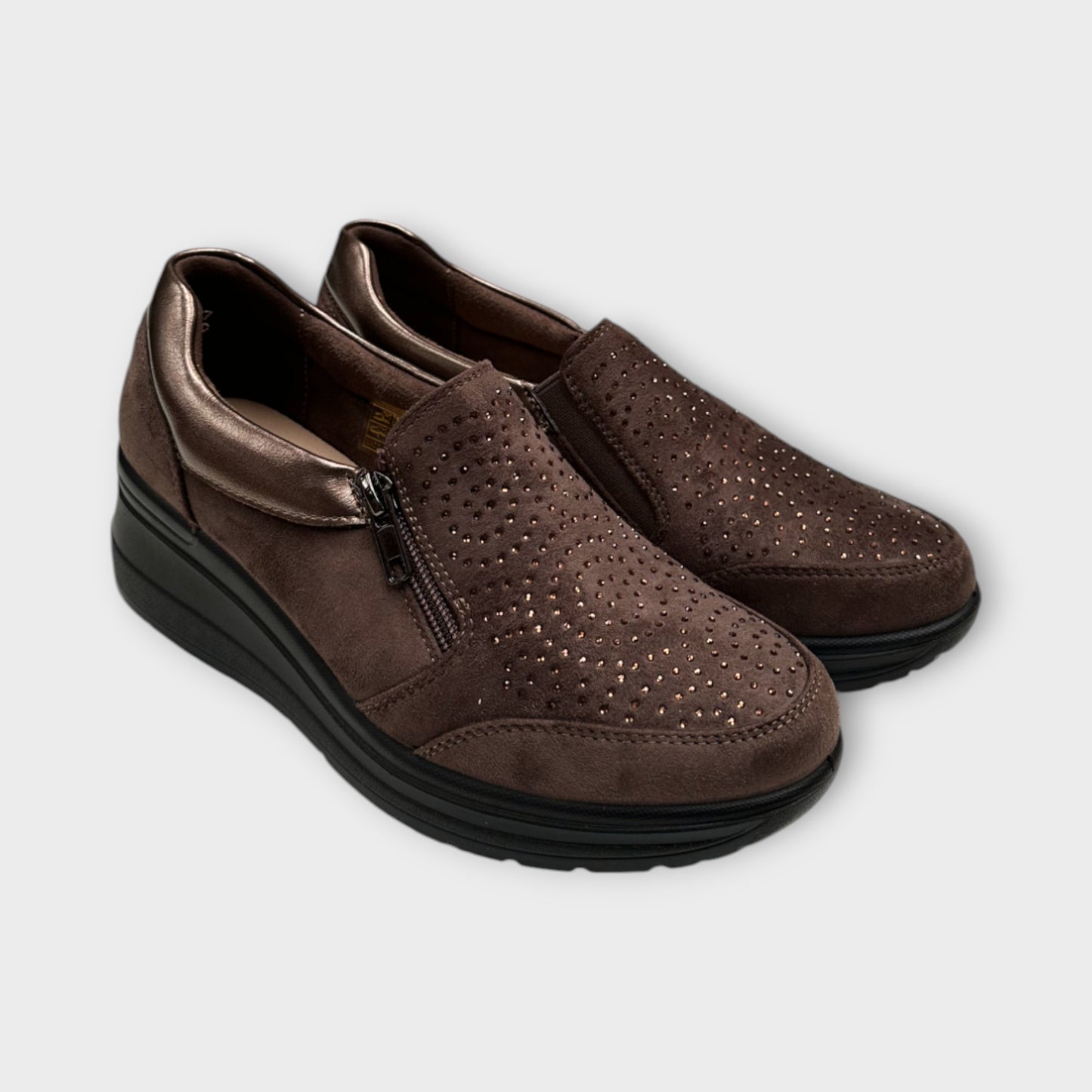 Mocassino donna con zip