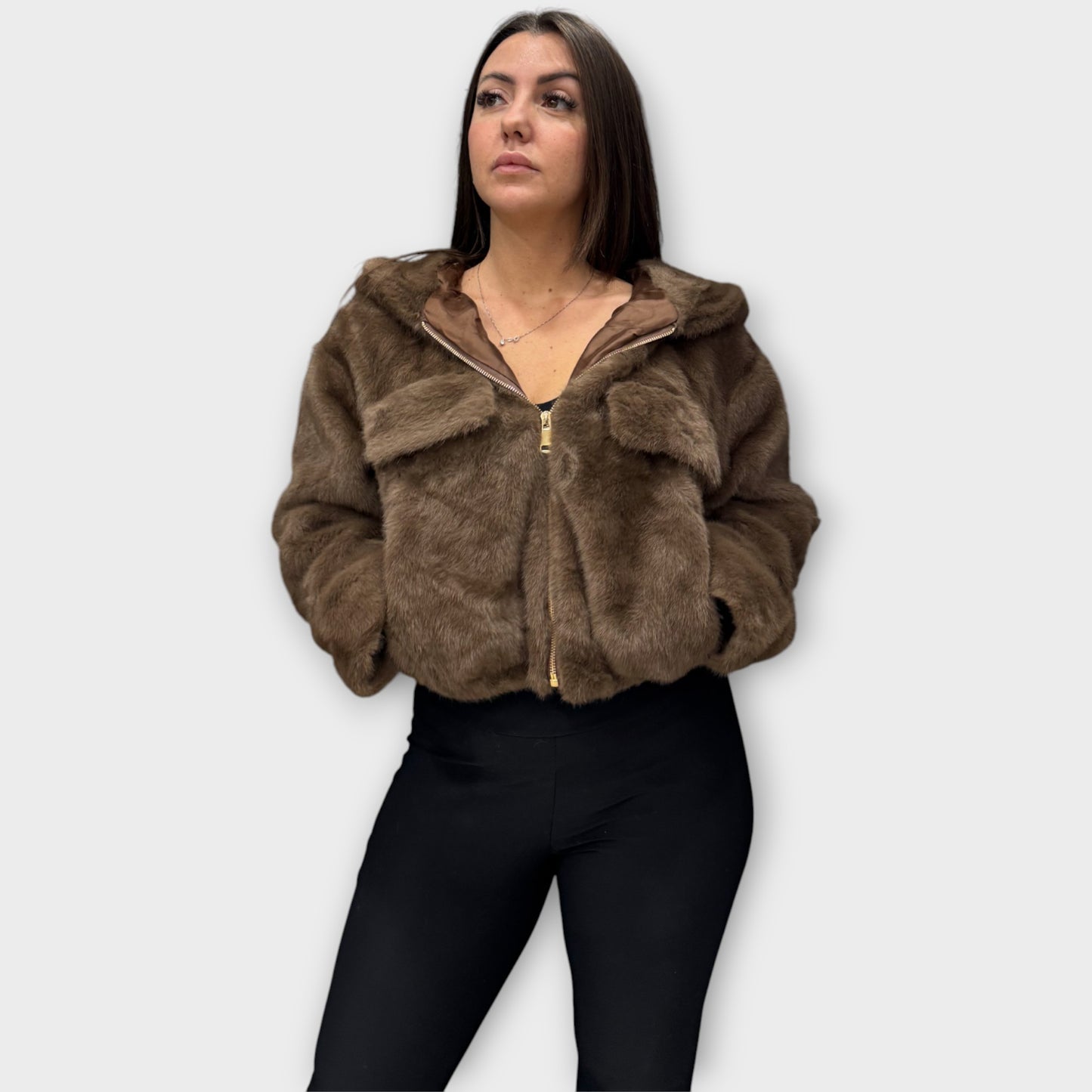 Pelliccia Giacca Da Donna