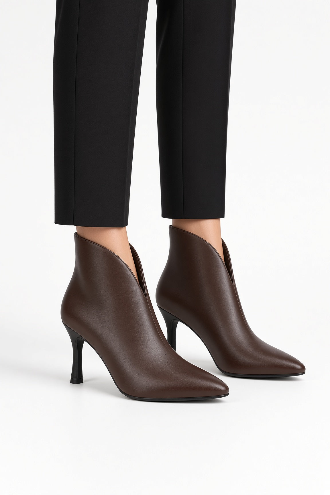 Stivaletto Donna con Tacco MS7202 MARRONE