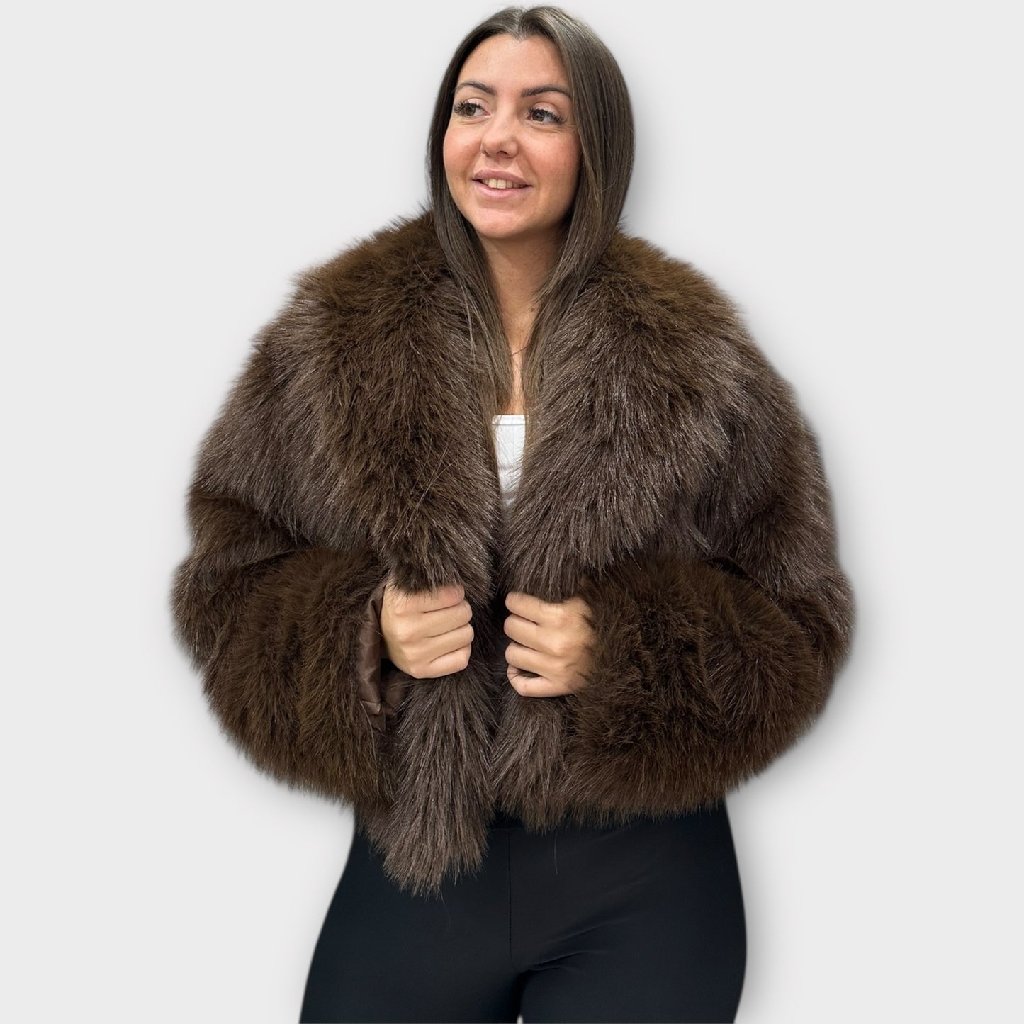 Pelliccia Giacca Da Donna