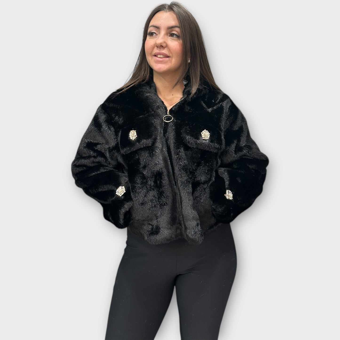 Pelliccia Giacca Da Donna