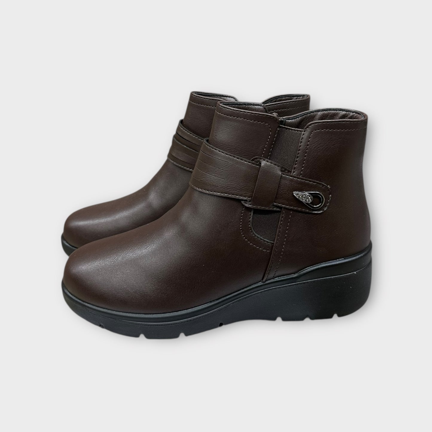 Stivaletto Donna Con Cinturino E Zip