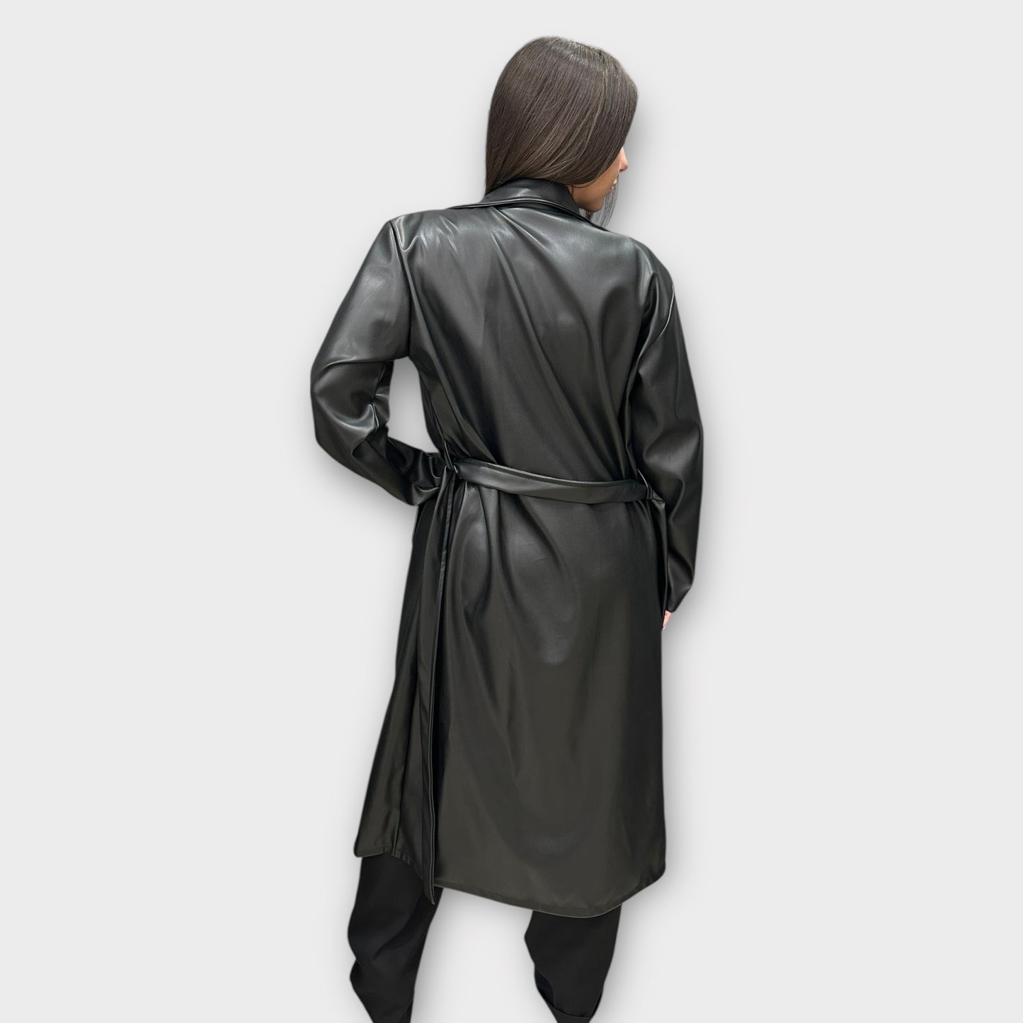 Trench Di Pelle Lungo