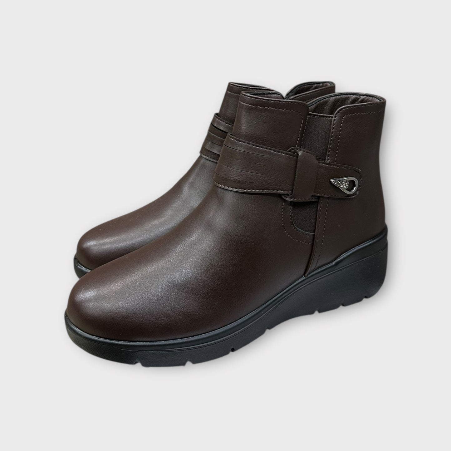 Stivaletto Donna Con Cinturino E Zip