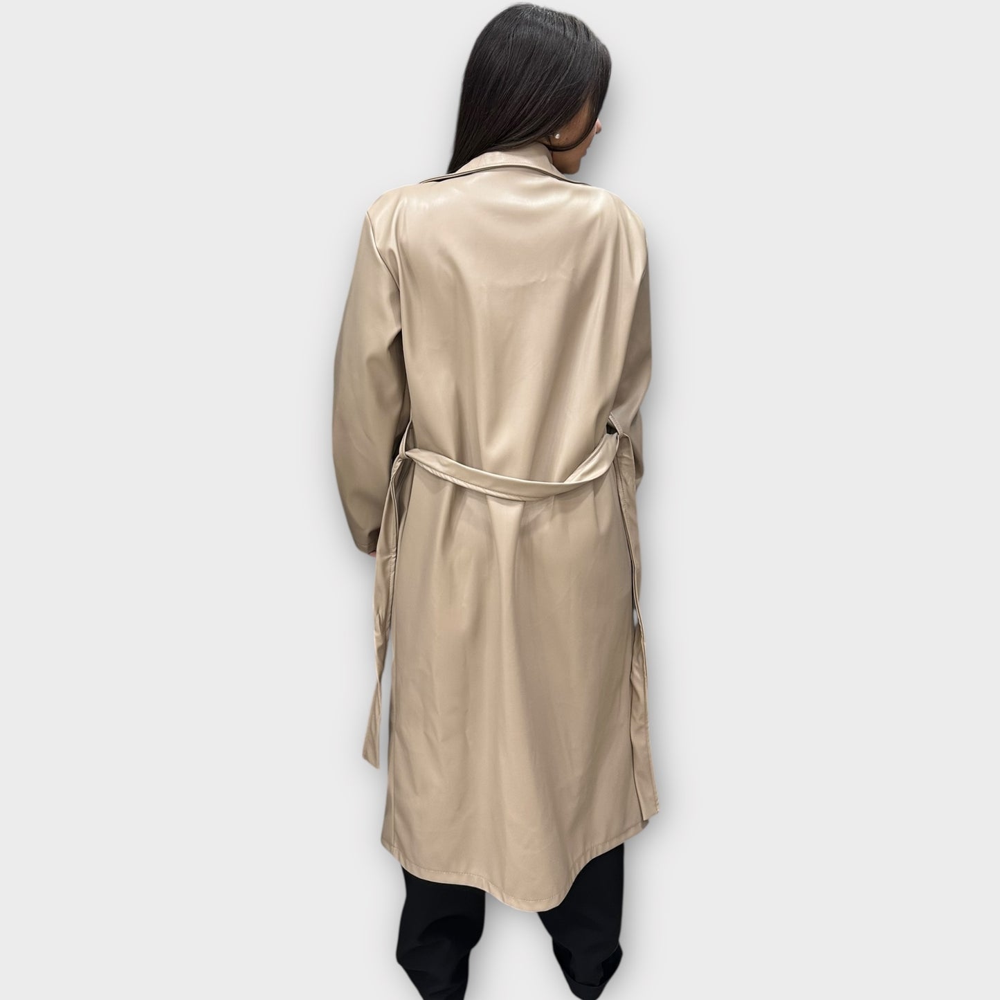 Trench Di Pelle Lungo