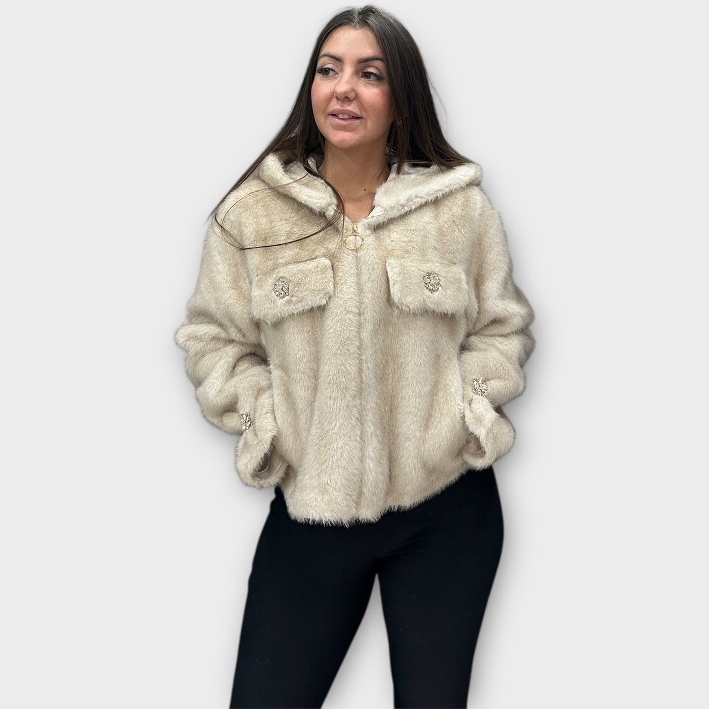 Pelliccia Giacca Da Donna