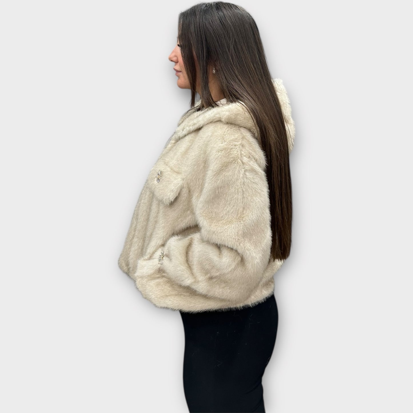 Pelliccia Giacca Da Donna