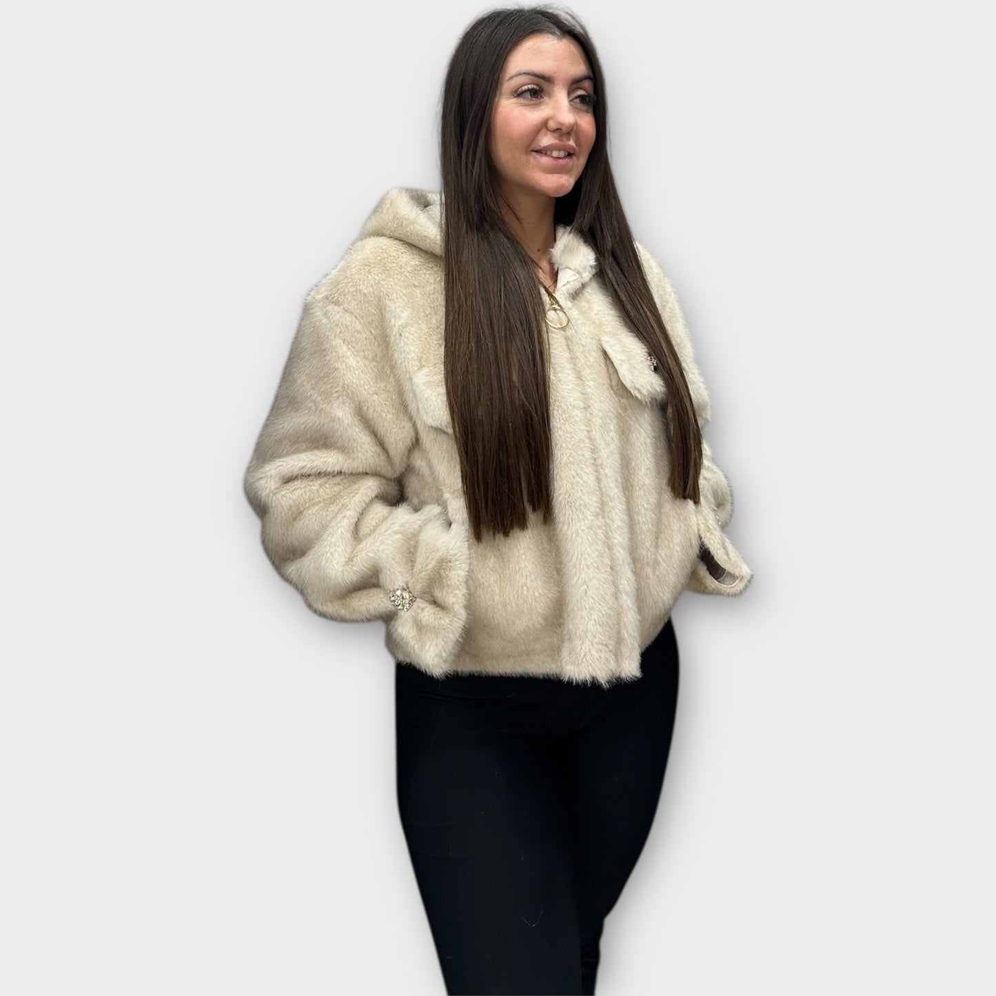 Pelliccia Giacca Da Donna