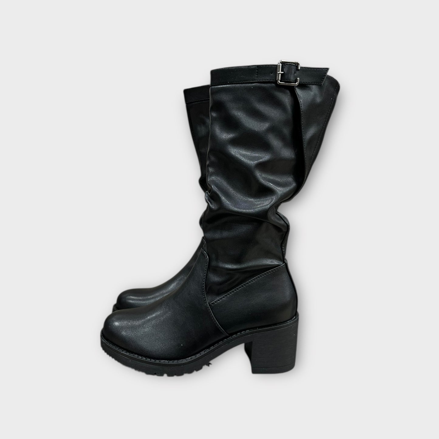 Stivale Donna Alto con Tacco e Fibbia