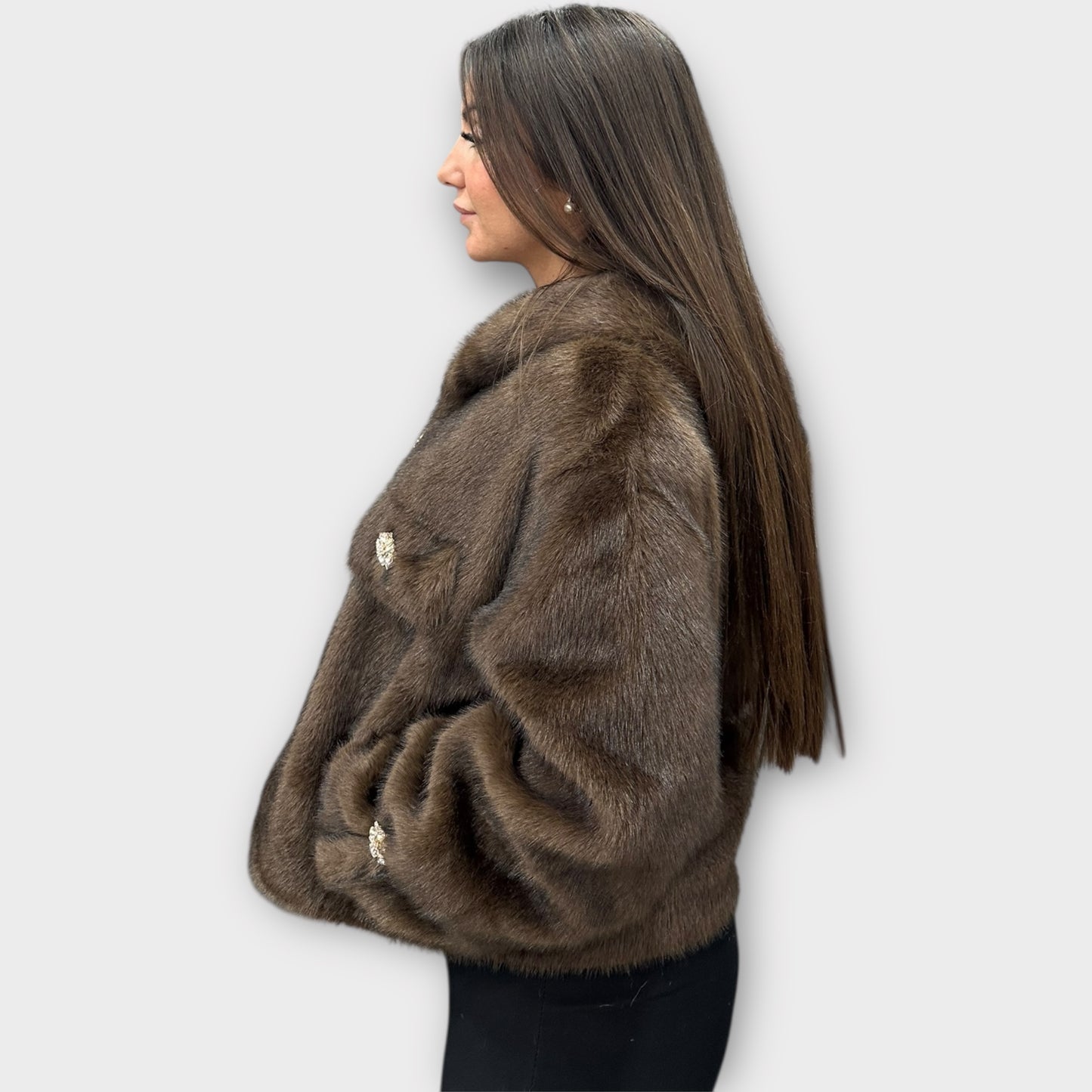 Pelliccia Giacca Da Donna