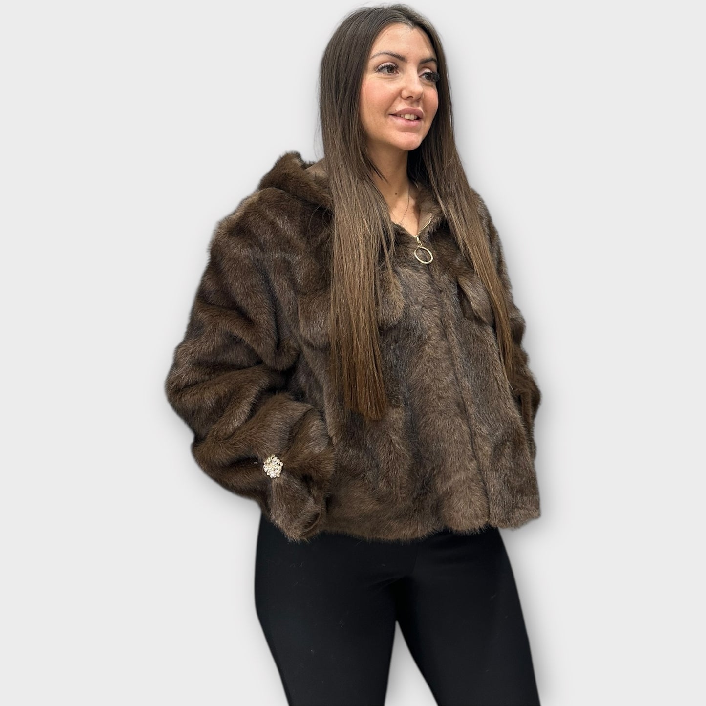 Pelliccia Giacca Da Donna