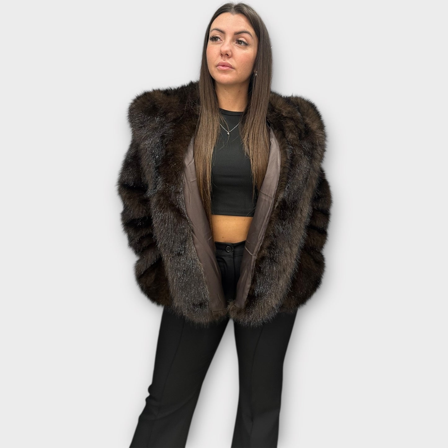 Pelliccia Giacca Da Donna