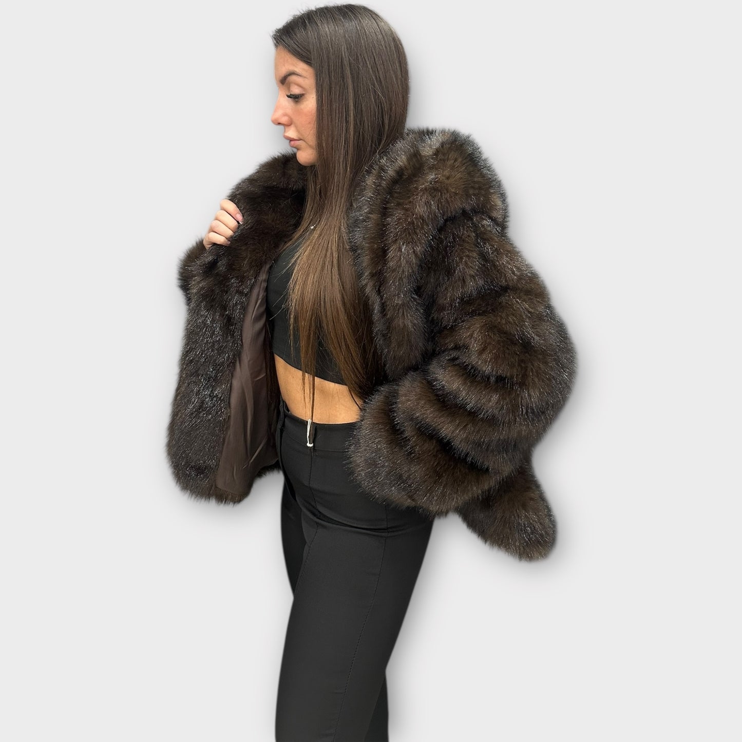 Pelliccia Giacca Da Donna